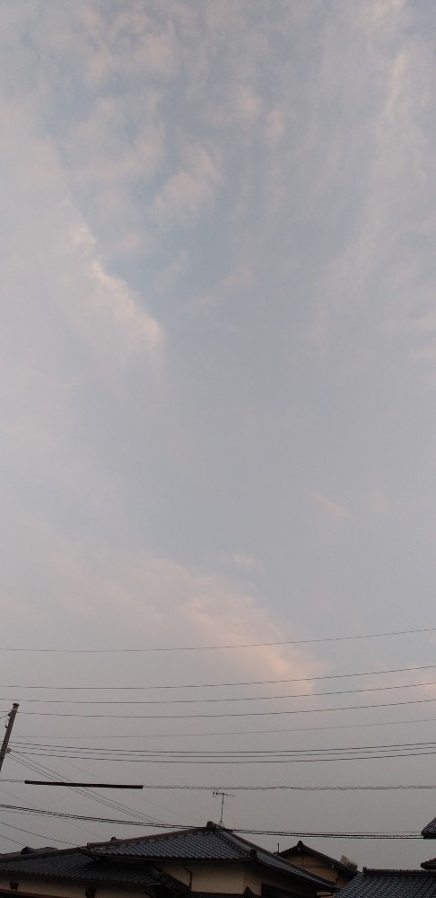 日没後の南空