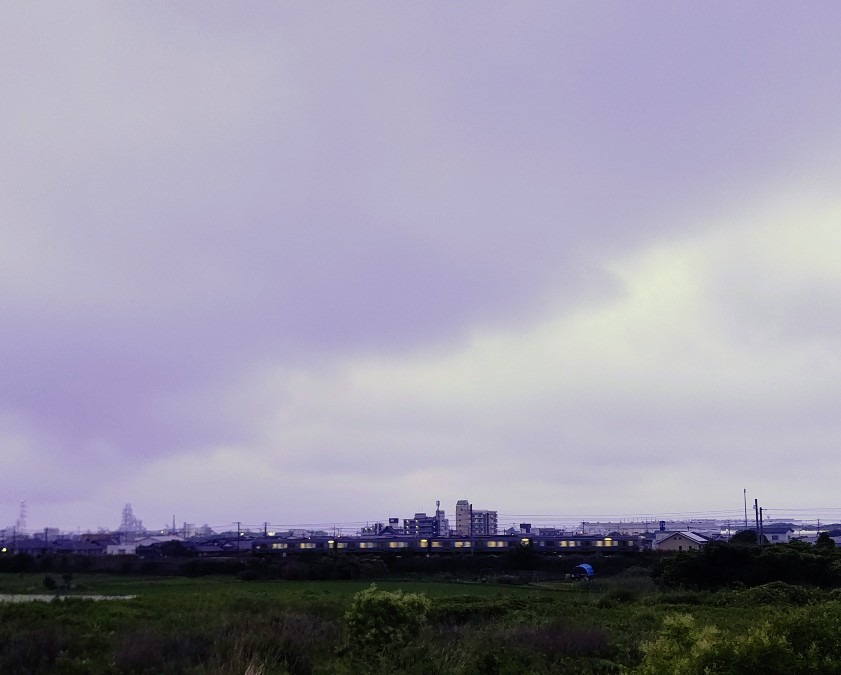 6/20  朝空 曇り☁️ 始発電車