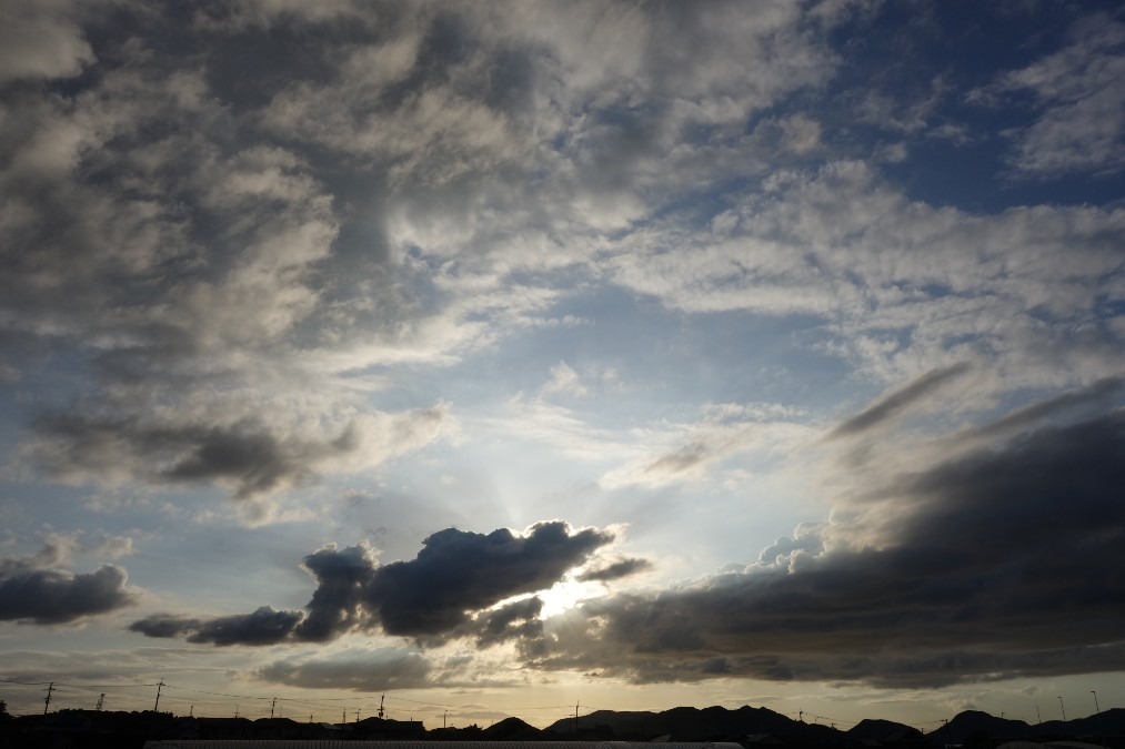 雨上がり、いい夕焼けでした。