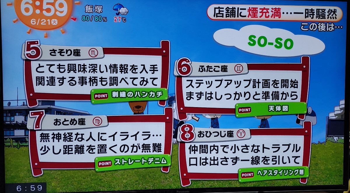 6/21今日の運勢5~8位