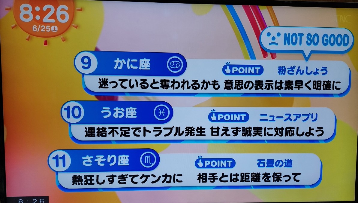 6/25今日の運勢うお座♓