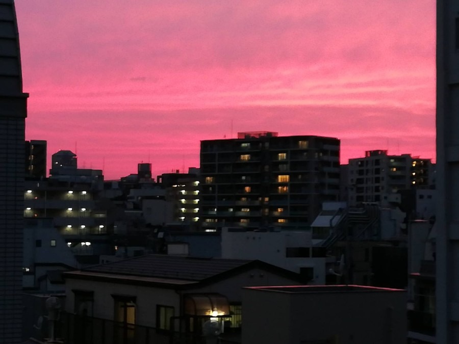 ローズ色の夕焼け