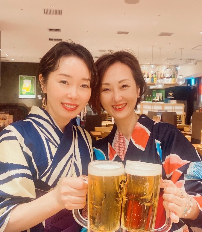 浴衣で乾杯🍻