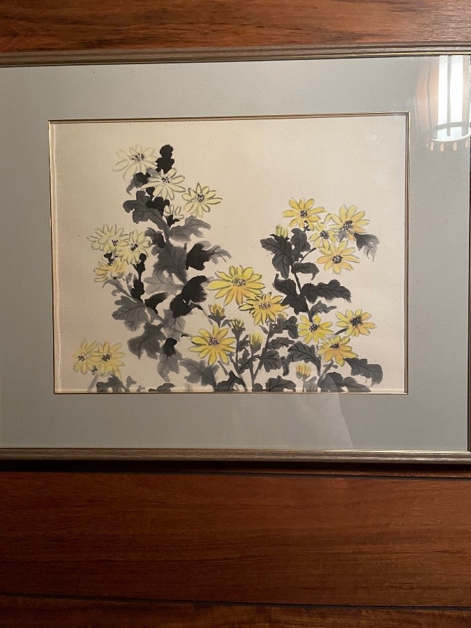 母の描いた菊の花