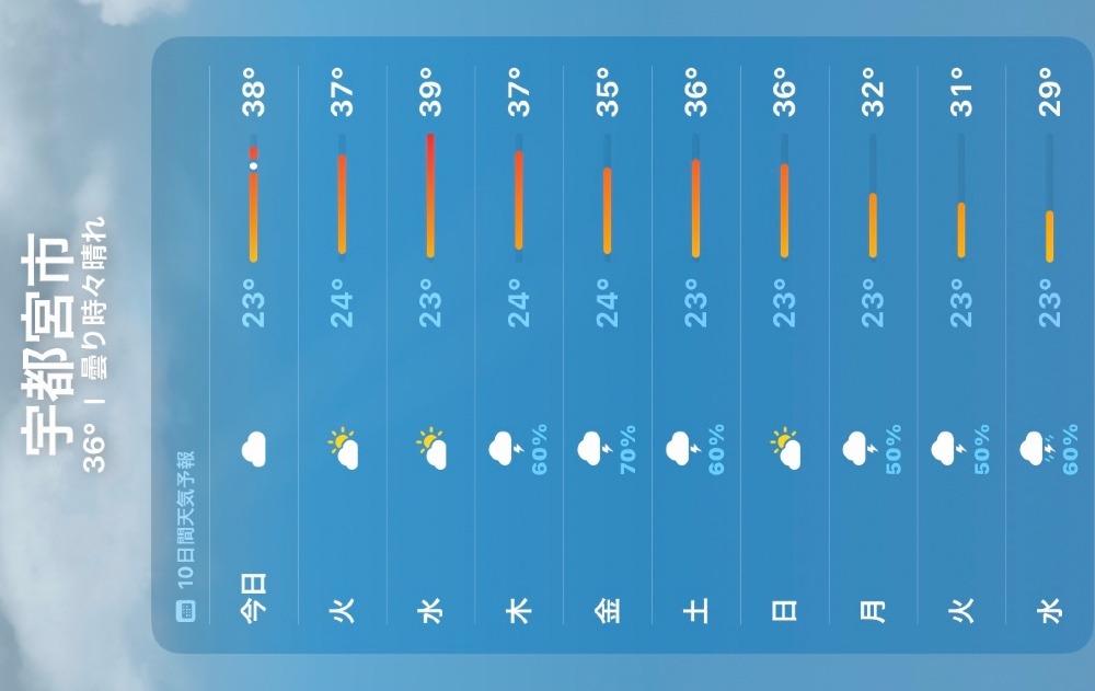 本日の宇都宮‼️