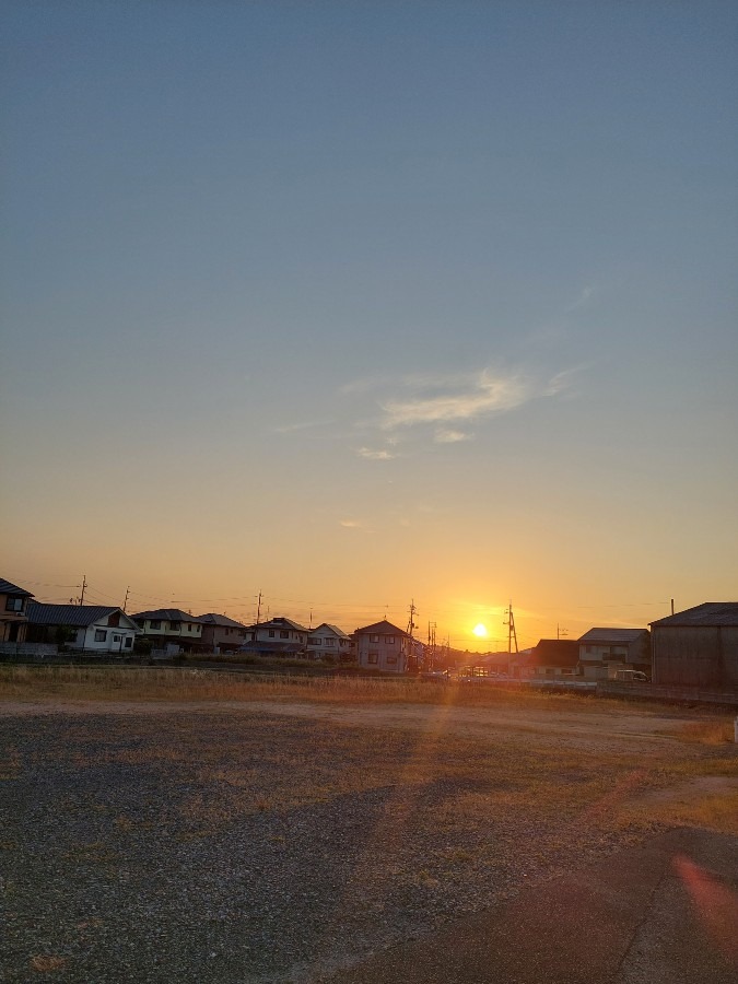 今日の夕日　6/8