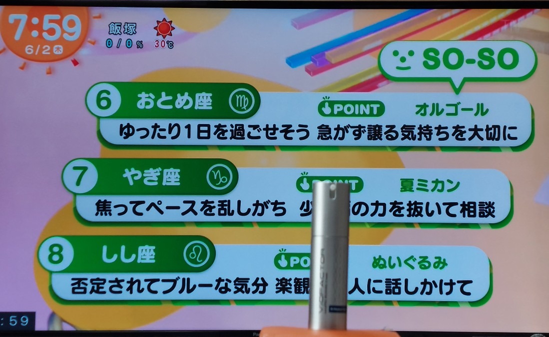 6/2今日の運勢6~8位