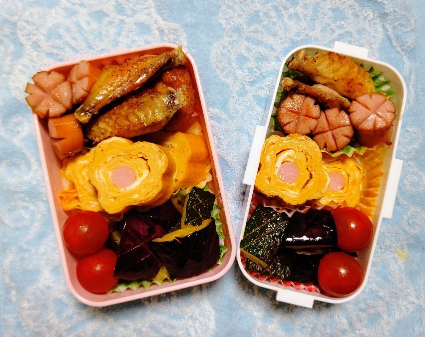 お弁当 子どもが詰めました♪