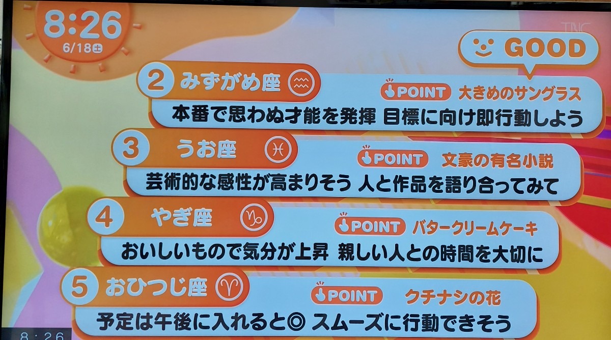 6/18今日の運勢うお座♓