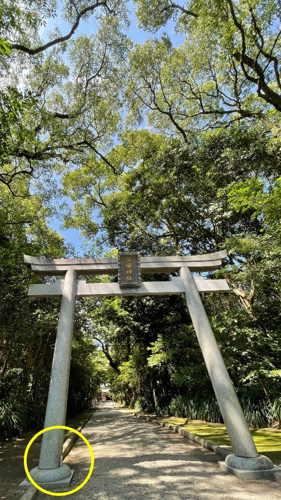 鳥居の左下の方