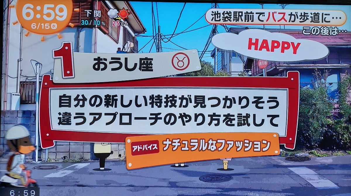 6/15今日の運勢1位おうし座♉