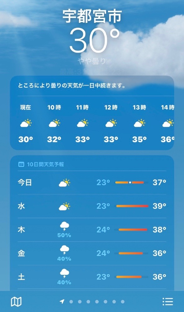 6月28日 9:17 の宇都宮