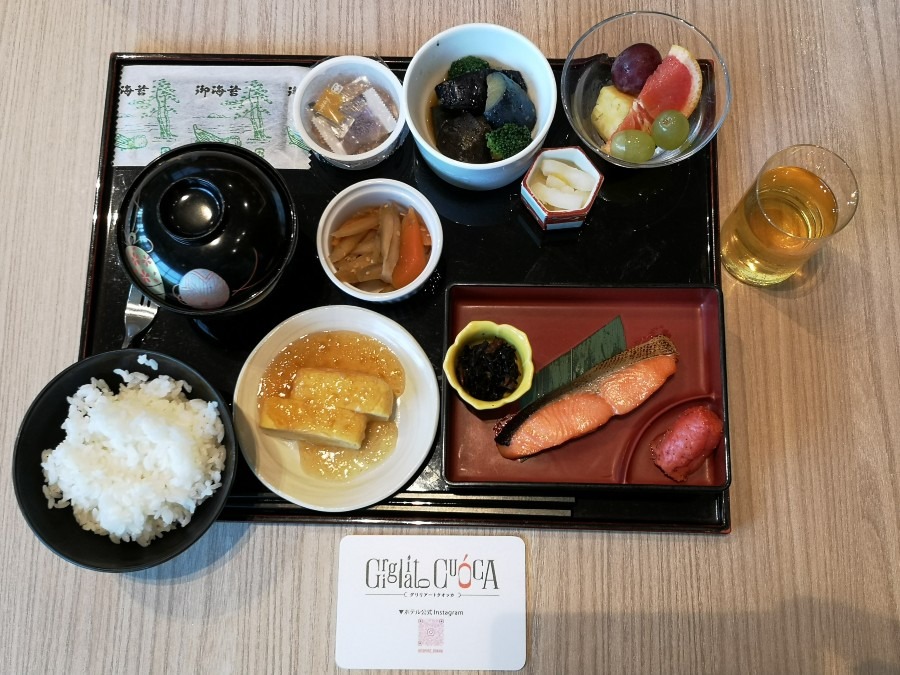 今朝のホテルご飯✨和食セット