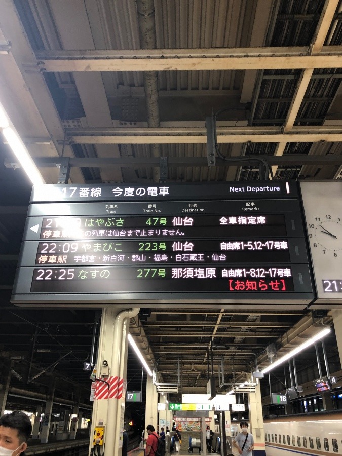最終　東北新幹線を待つ❗️