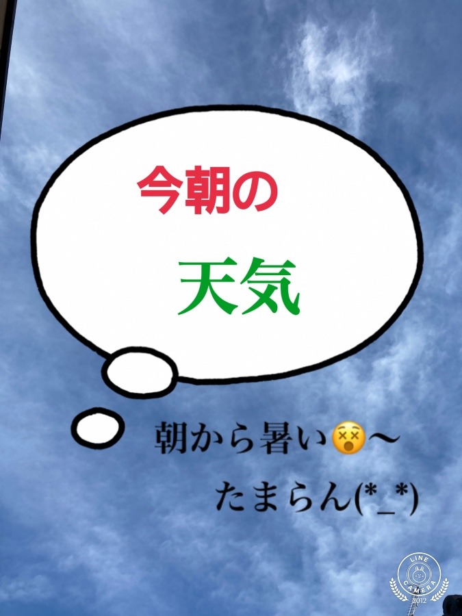 今朝の天気❣️