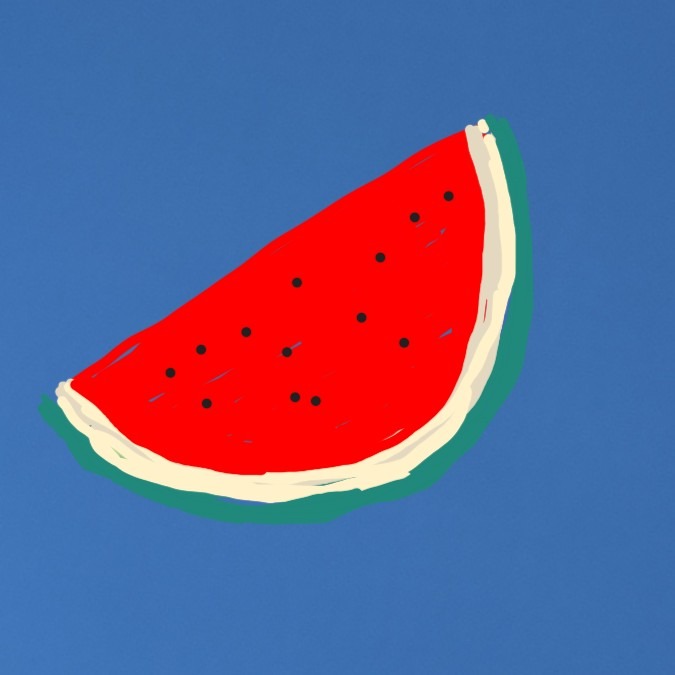 青空アート🍉食べた〜い🤗