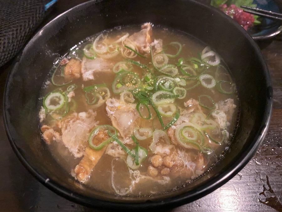 昨夜の念写　かすうどんうどん抜き卵