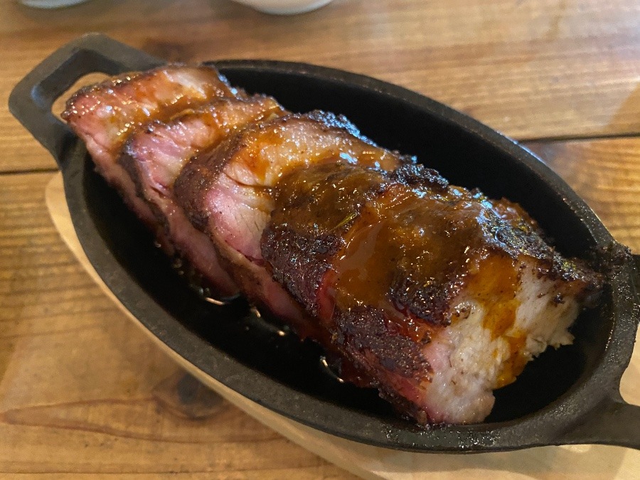 本日の〆は豚のアメリカンなBBQ