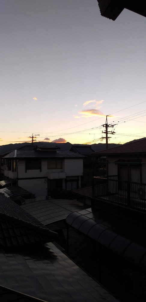 日没の空