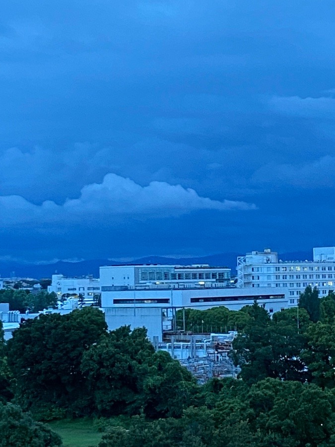 夕暮れの富士山