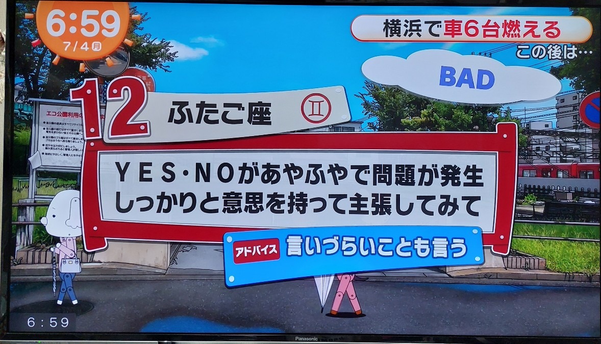 7/4今日の運勢12位ふたご座♊