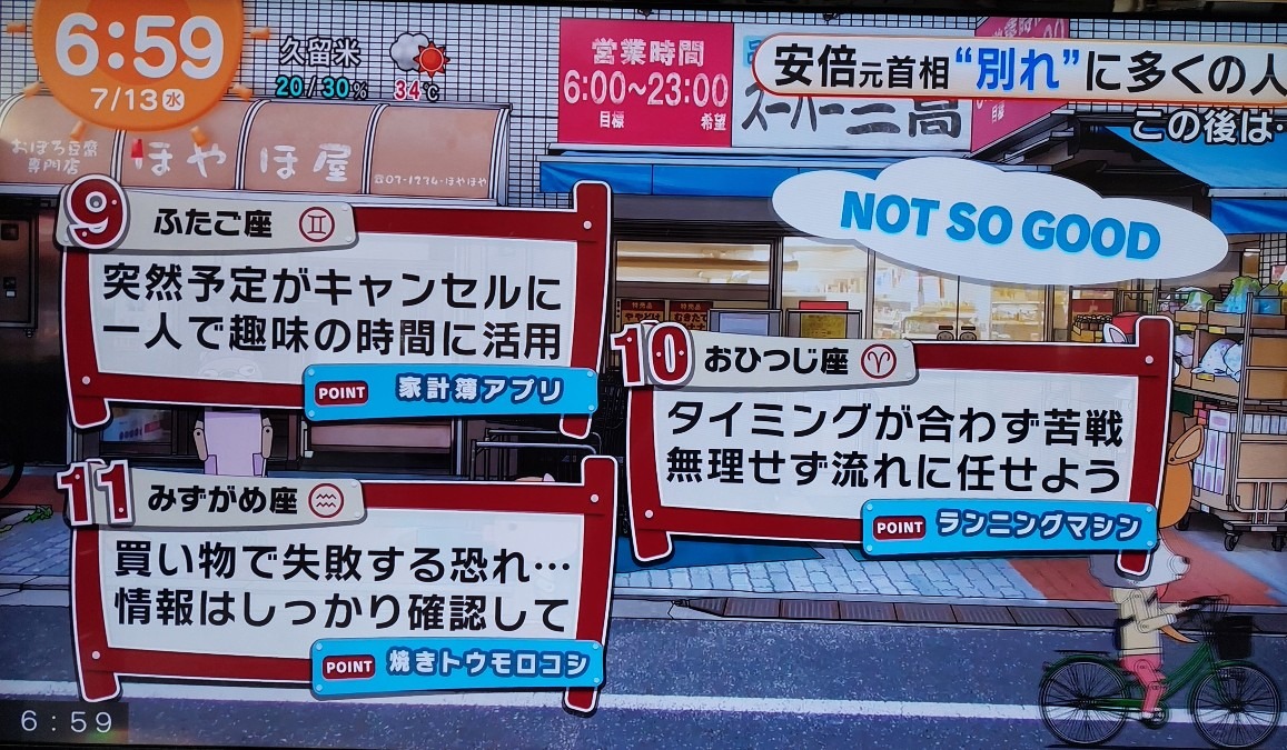 7/13今日の運勢9~11位