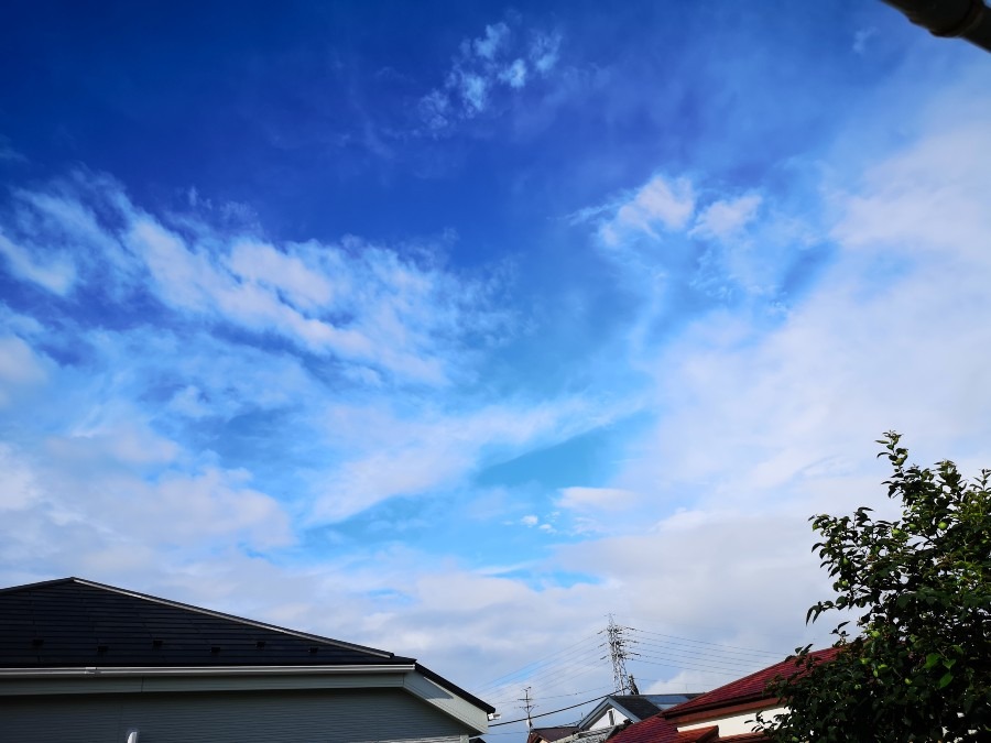 ７月１７日朝６時５０分　　　つかの間の青空