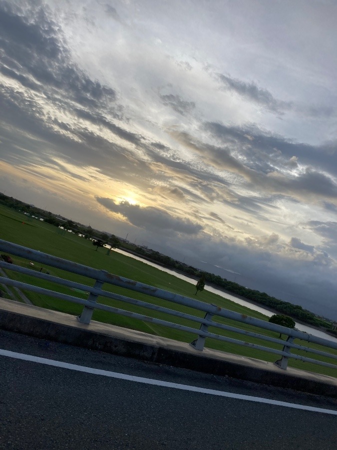 8月15日の夕陽