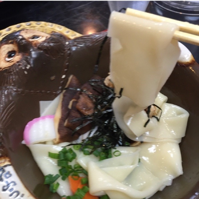 「鬼ひも川」釜玉うどん