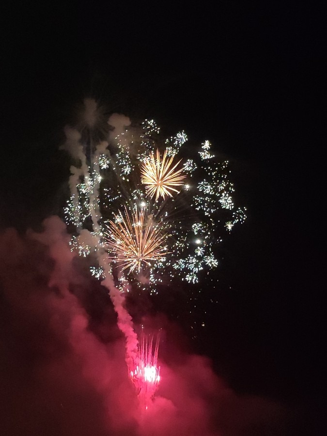 シェラトンからの８月最後の２０時からの花火🎆でした(ﾟ∀ﾟ)