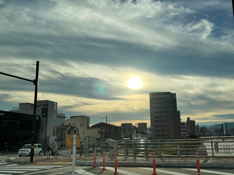 今日の広島の夕やけ😊