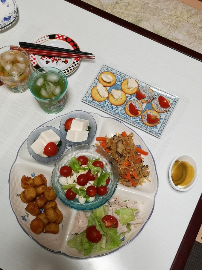 ８月１日夜　息子と女神様ご飯✨✨✨