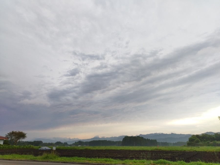 都城市（2022/8/18）　今朝は雲ってます😊❗