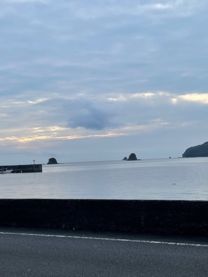 出勤時の上浦の海