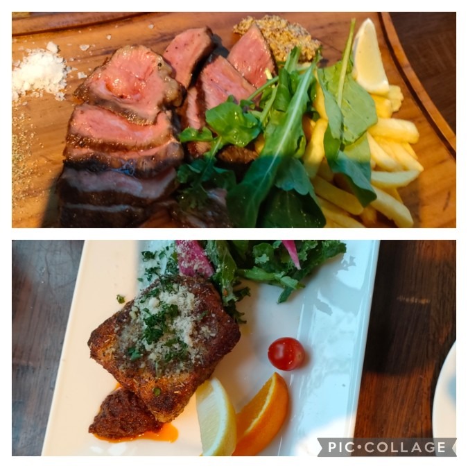 ローストビーフと魚のロースト