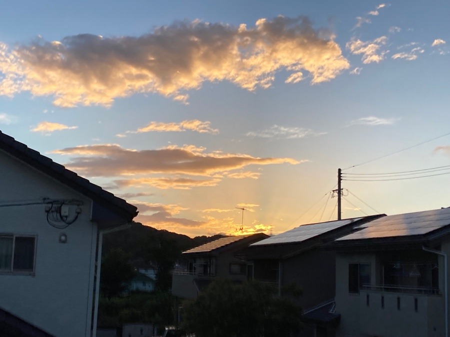 ✨19時00分ジャストの夕陽✨