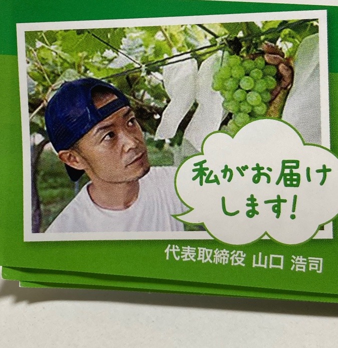 15種類の葡萄を栽培している山口浩司社長