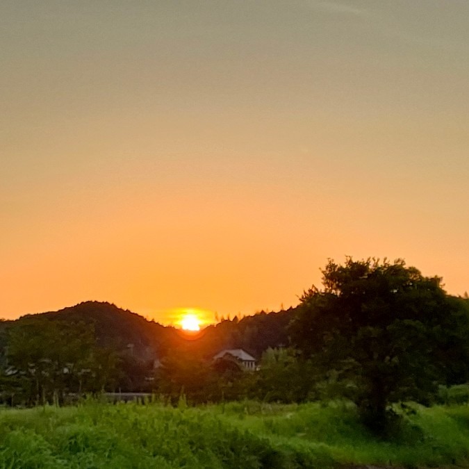 8/6の夕日