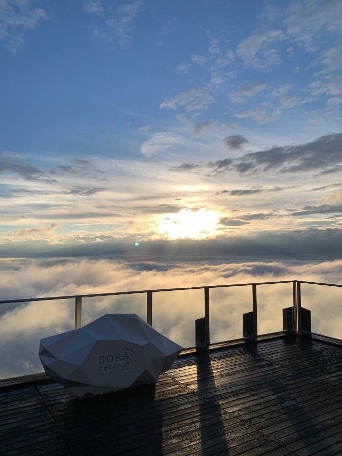 夕陽の雲海