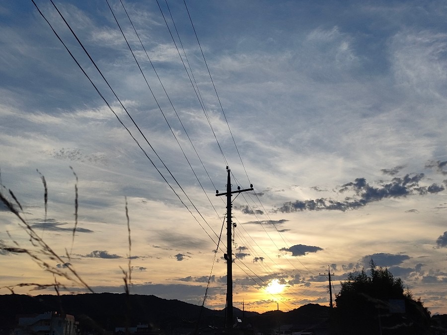 8/25　18時の夕陽