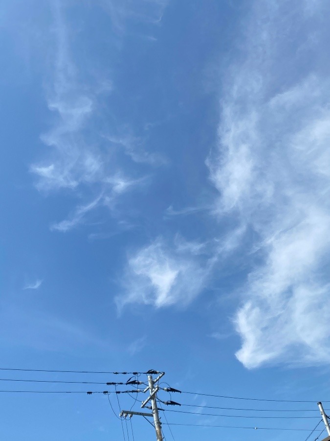 自宅前の空☁️🎶❗️