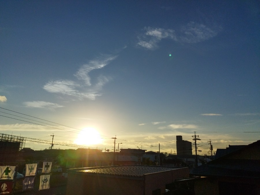 都城市（2022/8/31）6:30 お日様にっこり😊❗晴れてます☀️