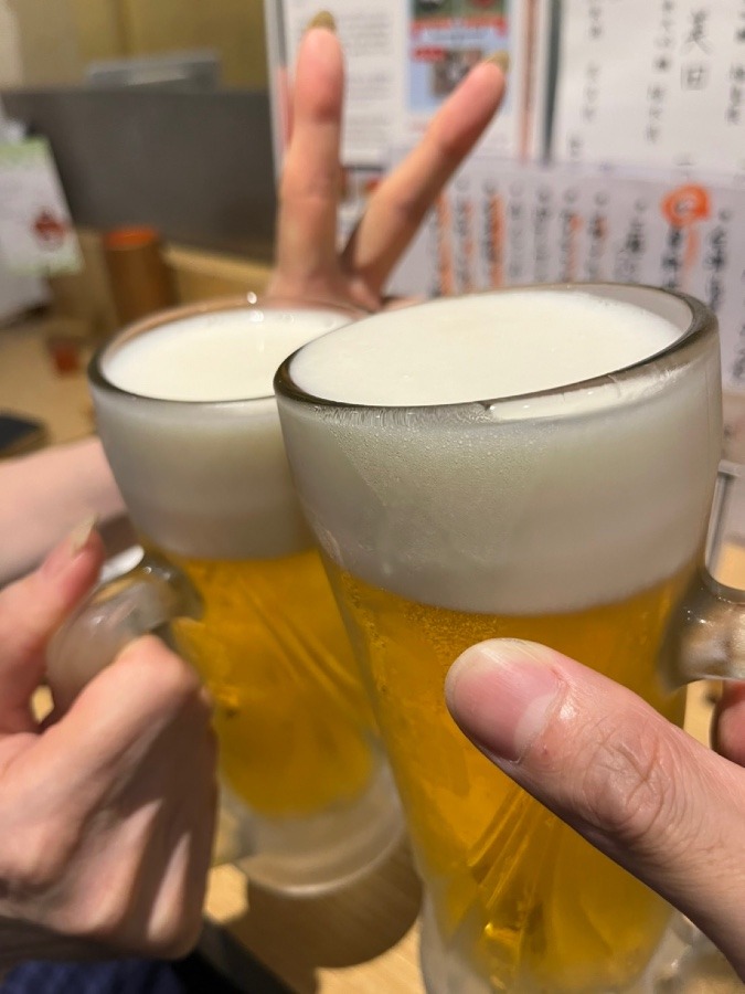 美味しい時間② ピース！乾杯