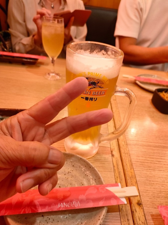 ピース✌乾杯❗