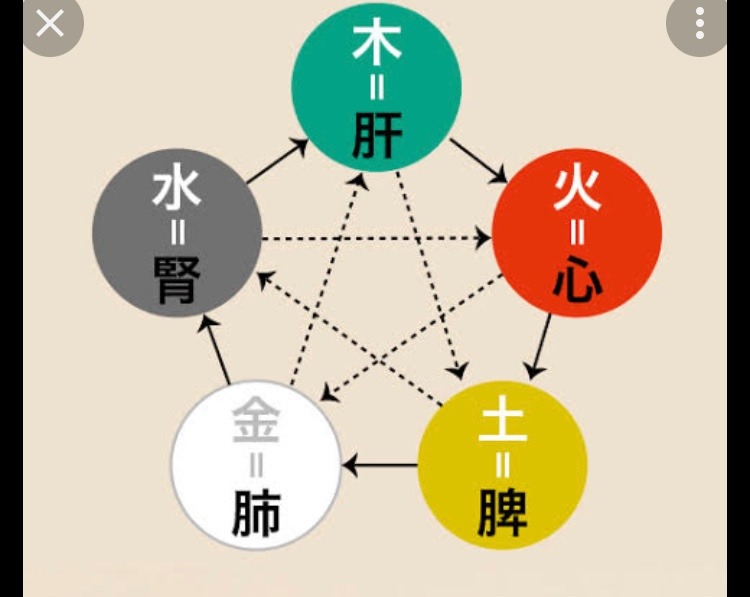 五行と体の健康との関係性