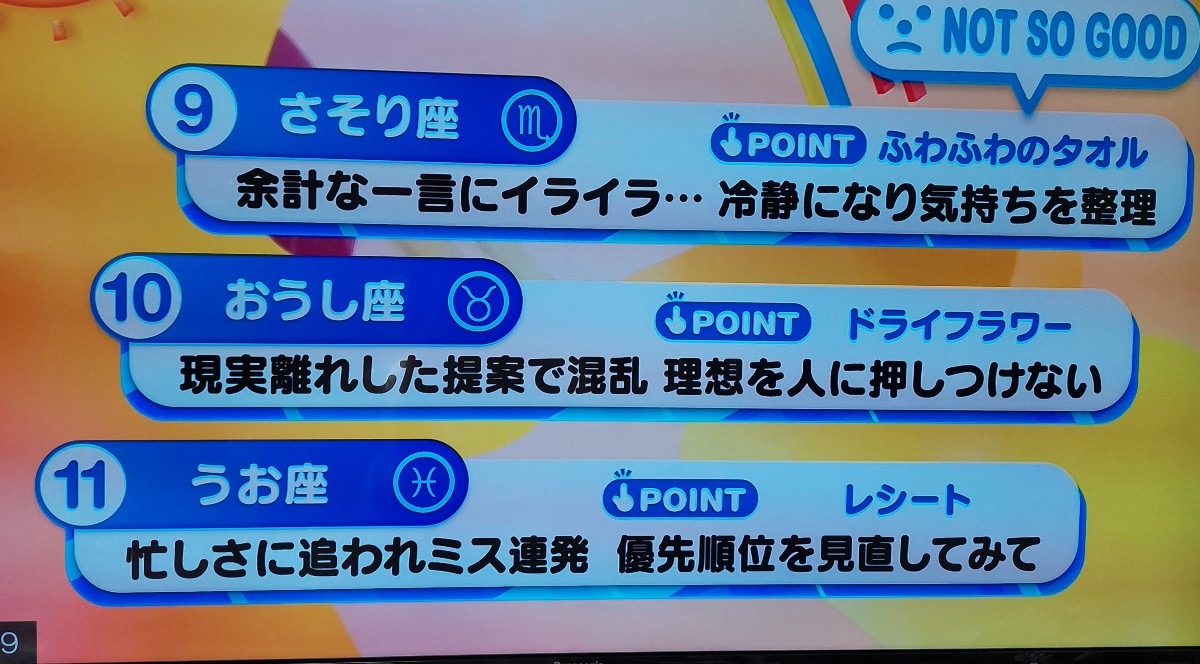 9/12今日の運勢うお座♓