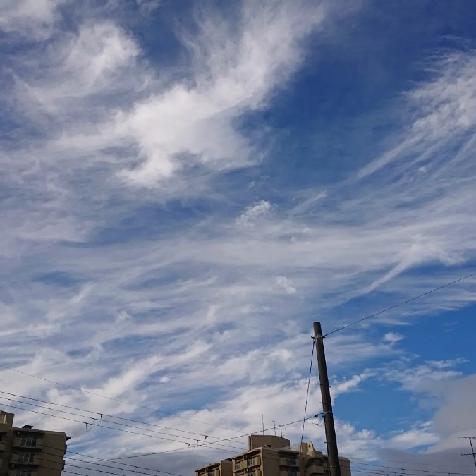 台風あとの空