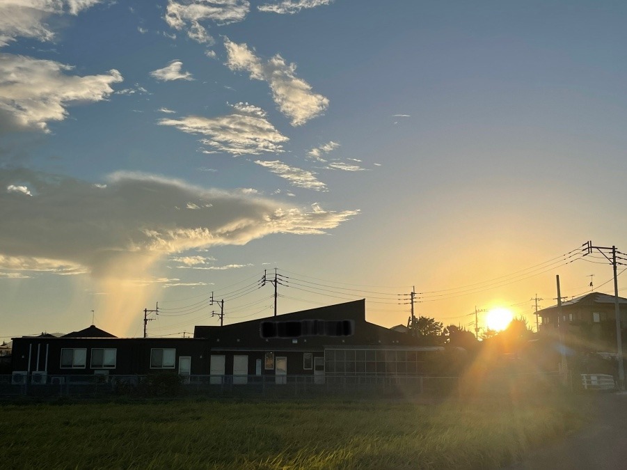 夕陽の雲