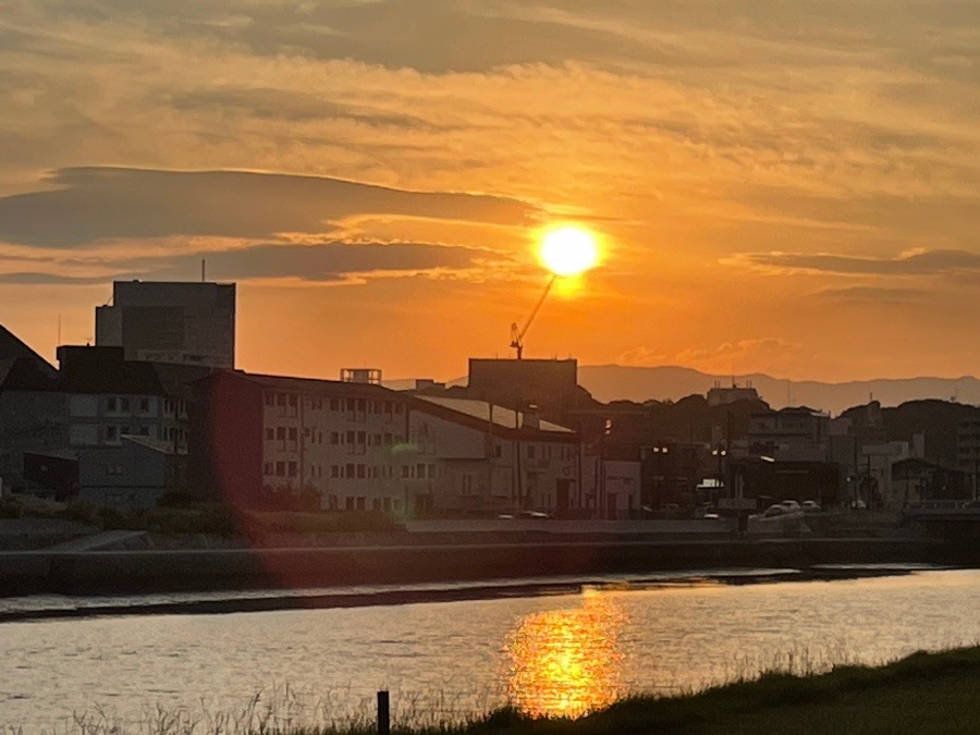 今日の広島の夕やけ☺️