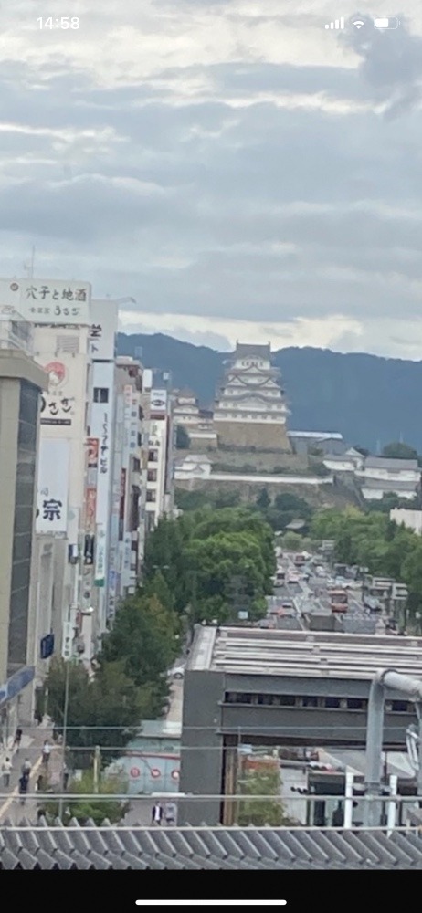 姫路駅より望む姫路城